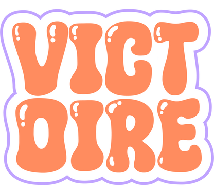 STICKERS VICTOIRE PAR LA FOI ORANGE