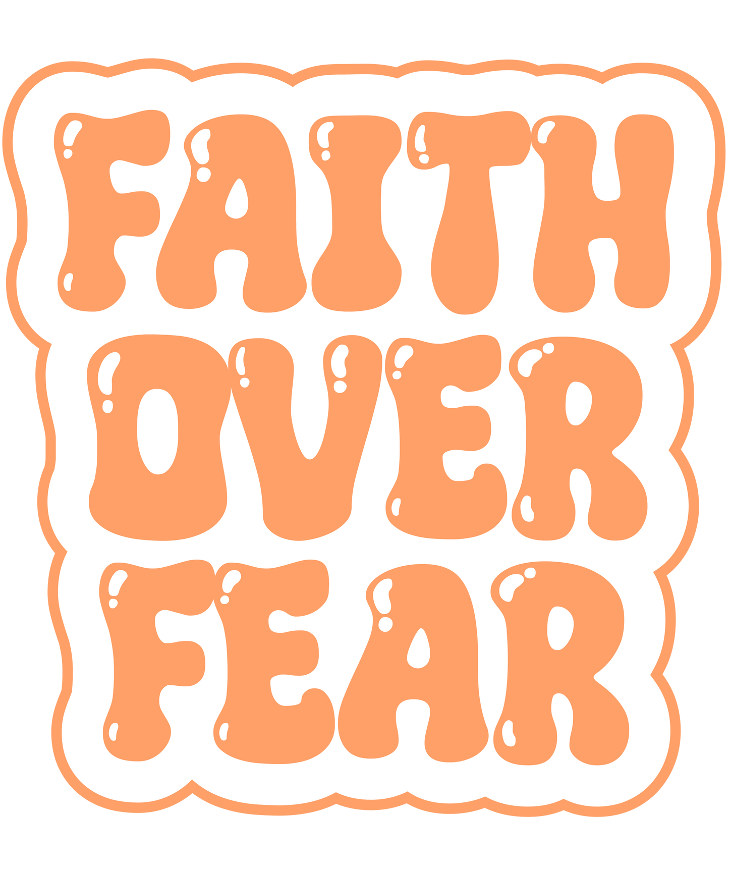 STICKERS FAITH OVER FEAR - HOLOGRAPHIQUE