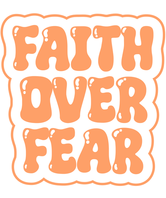 STICKERS FAITH OVER FEAR - HOLOGRAPHIQUE