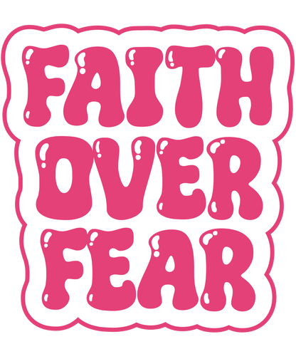 STICKERS FAITH OVER FEAR - HOLOGRAPHIQUE
