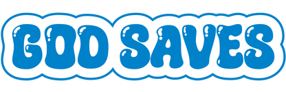STICKERS GOD SAVES - HOLOGRAPHIQUE