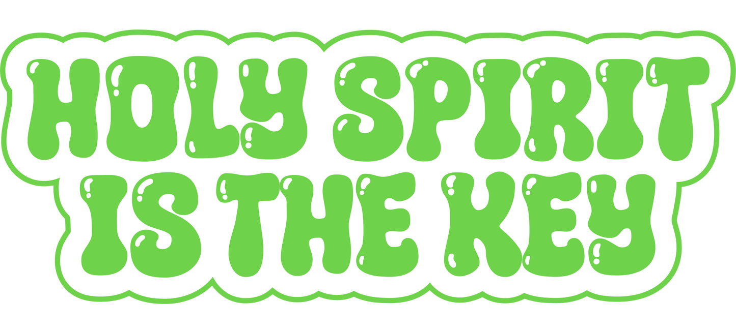 STICKERS HOLY SPIRIT IS THE KEY - HOLOGRAPHIQUE