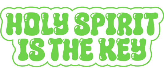 STICKERS HOLY SPIRIT IS THE KEY - HOLOGRAPHIQUE