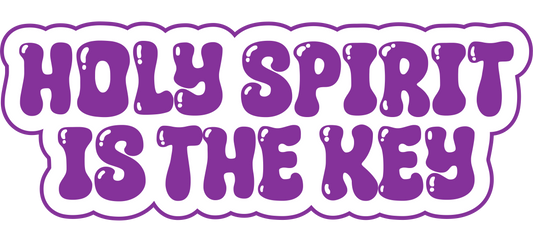 STICKERS HOLY SPIRIT IS THE KEY - HOLOGRAPHIQUE